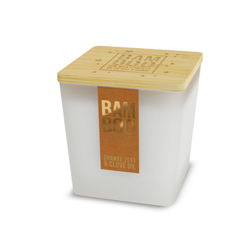 Picture of H&H - BAMBOO LARGE CANDLE ORANGE ZEST & CLOVE OIL